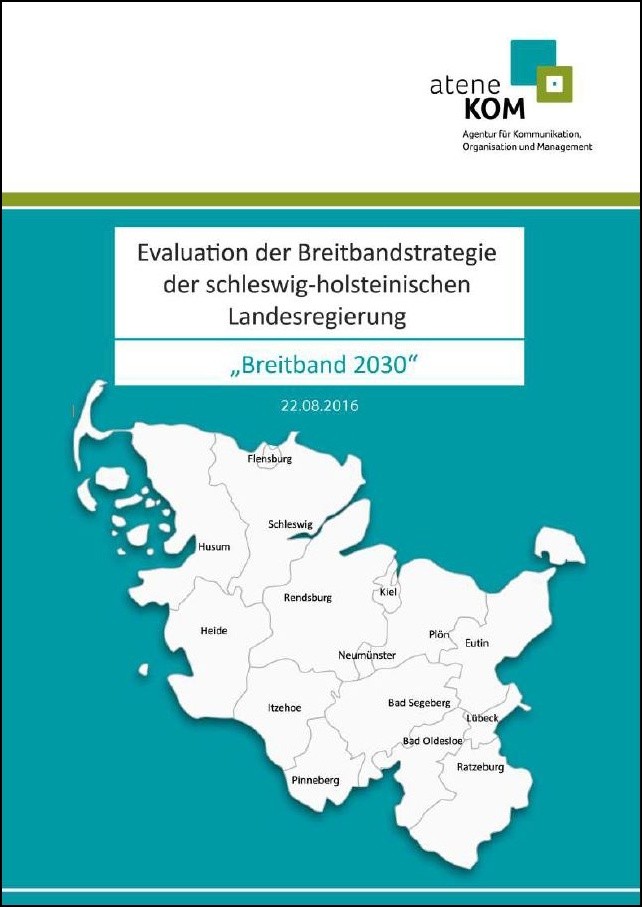 Titelbild der Studie "Evaluation der Breitbandstrategie der schleswig-holsteinischen Landesregierung"