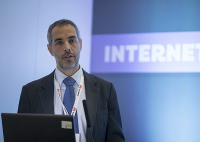 Fernando Ferrero (Politischer Referent, Europäische Kommission, Generaldirektion Connect) spricht am 24.10.2017 in Berlin beim Governmental Workshop im Rahmen des Broadband World Forums 2017. Foto: aconium GmbH / Florian Schuh