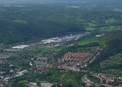 Blick auf das Opelwerk in Eisenach