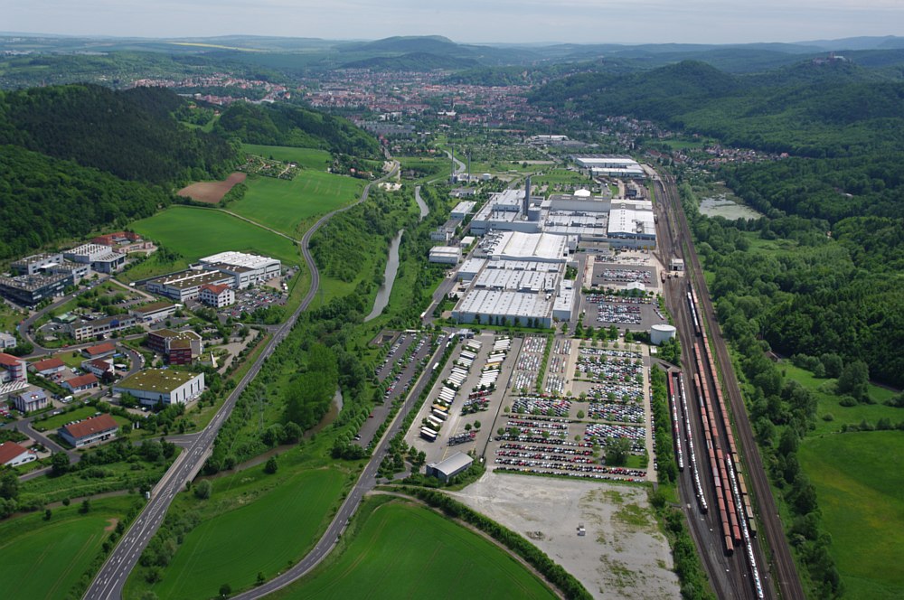 Blick auf das Opelwerk in Eisenach