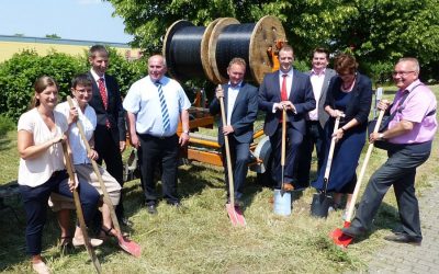 Spatenstich für schnelles Internet in Gewerbe- und Industriegebieten in Quedlinburg