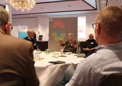 Jon Lobner (Syddjurs Kommune), Angelica Kaus (University of Groningen) and Henriik Friis (Norddjurs Kommune) sharing experiences on enhancing the uptake on digital services in rural areas. CORA Conference, Kiel (Germany), 13 November 2018.