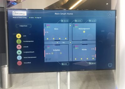 Im Ausstellerbereich wurden unter anderem Smart Living-Anwendungen vorgestellt. Digital-Gipfel 2018, Nürnberg, 3. und 4. Dezember 2018.